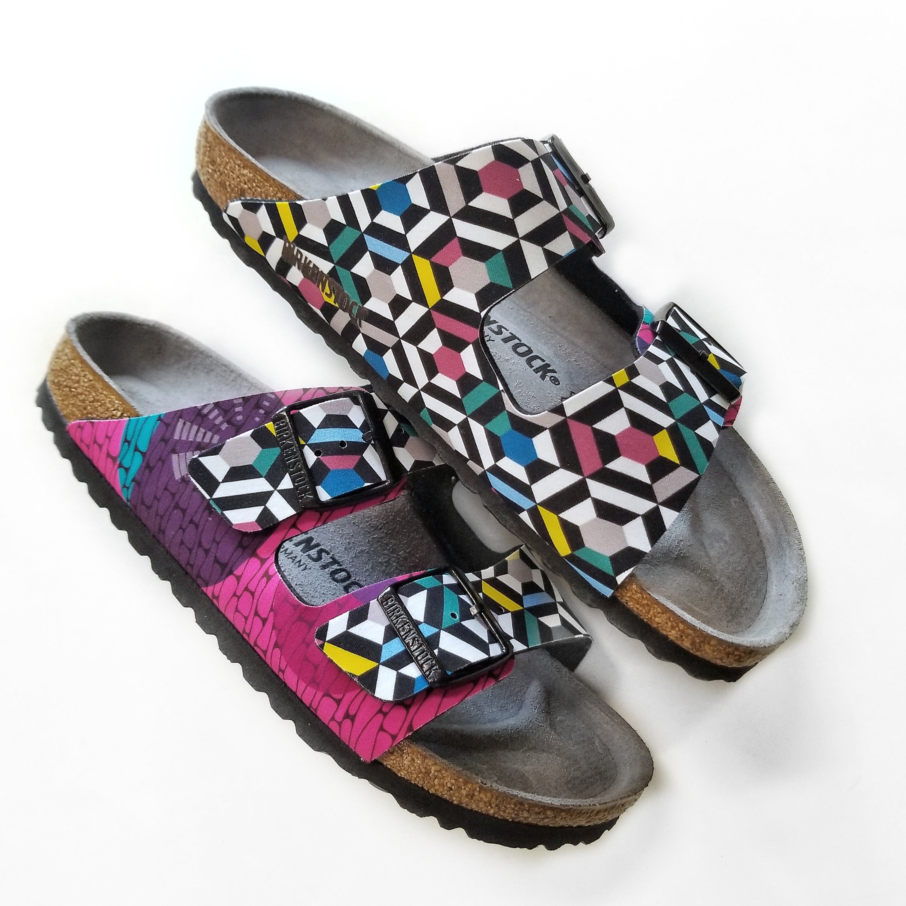 Patterns and Colors Galore! HOLIDAY 2018: The Birkenstock Arizona in Sonar Geometric Pink