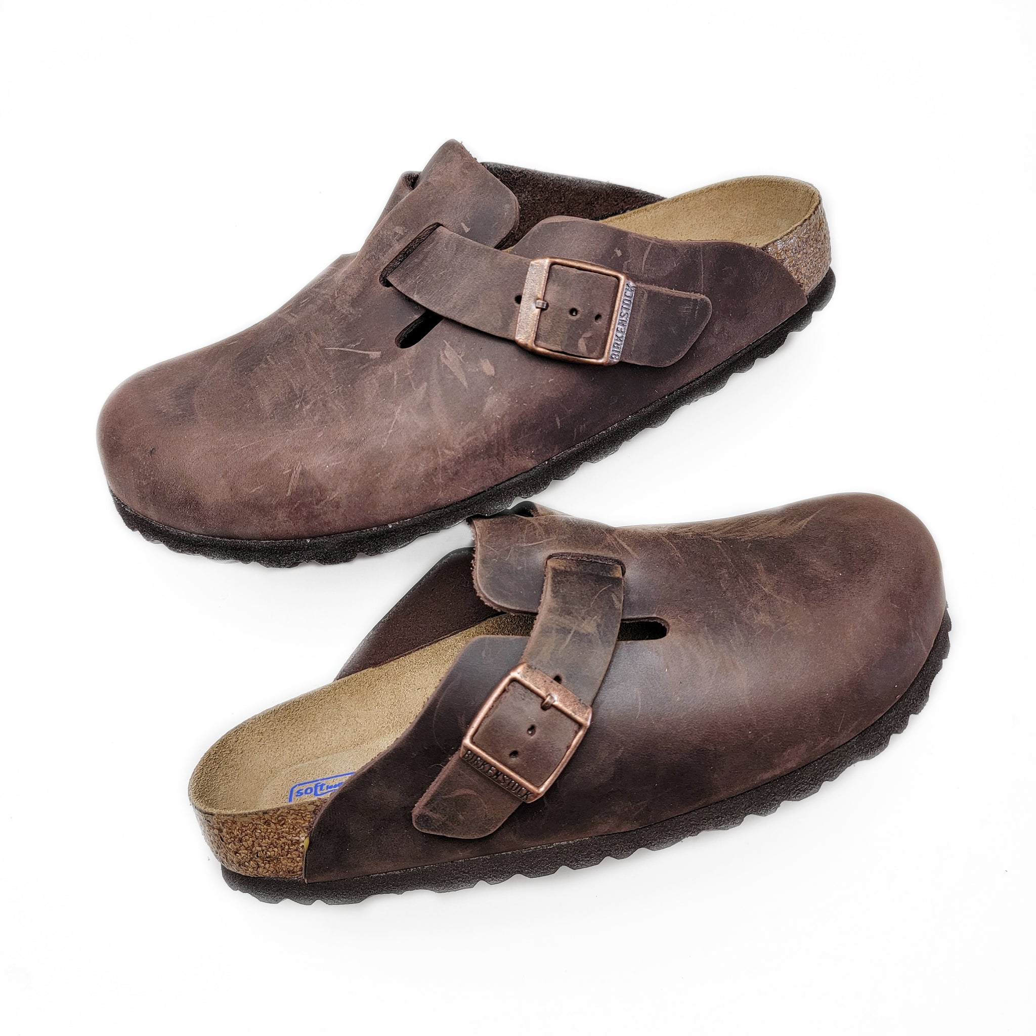 Birkenstock Boston Habana Brown Oiled Leather Soft Footbed