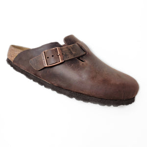 Birkenstock Boston Habana Brown Oiled Leather Soft Footbed