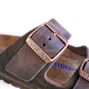 Birkenstock arizona tobacco on sale oiled leather soft footbed