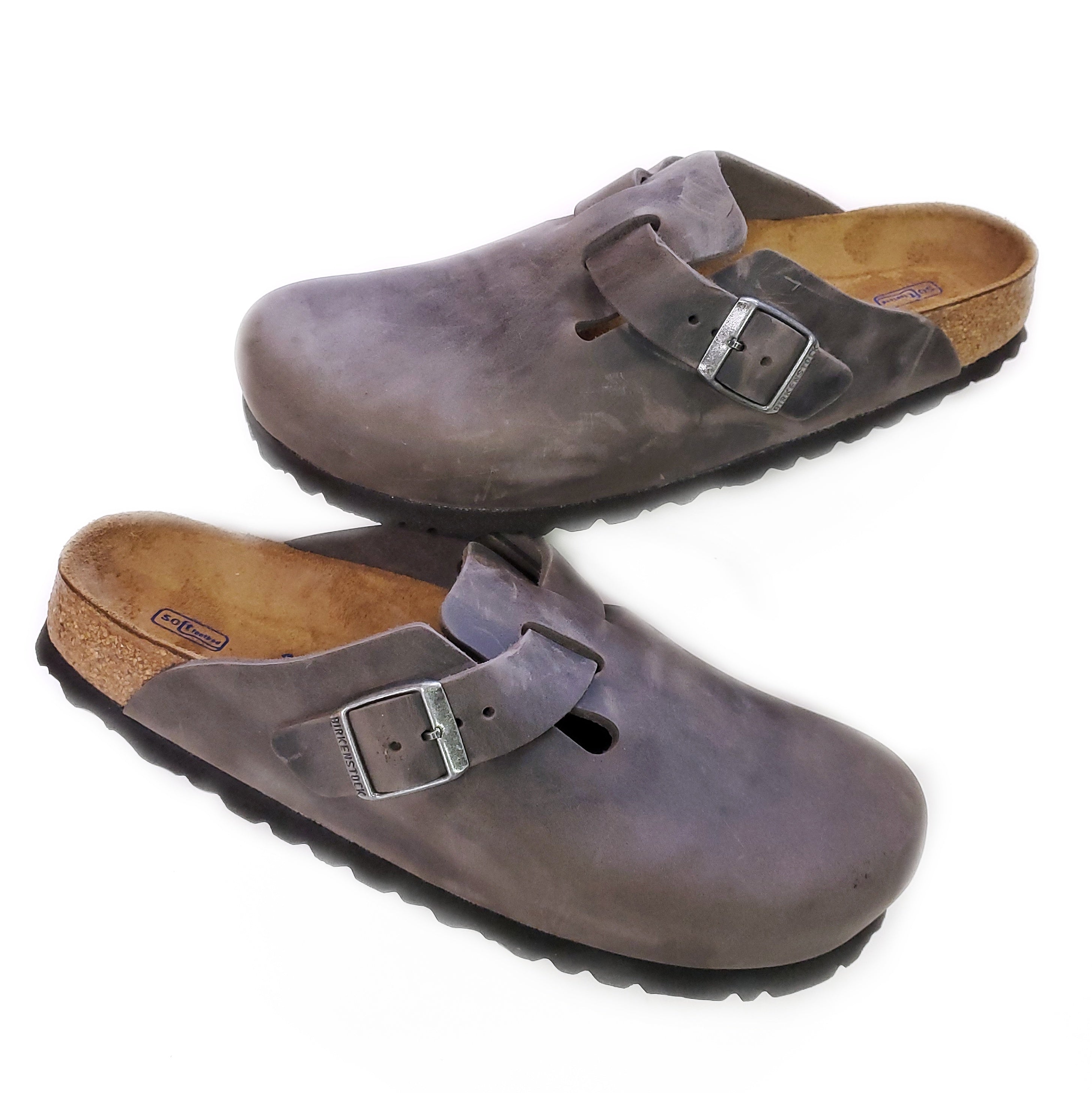 Birkenstock Boston Iron Oiled Leather Soft Footbed Birkenstock Boston Iron Oiled Leather Soft Footbed